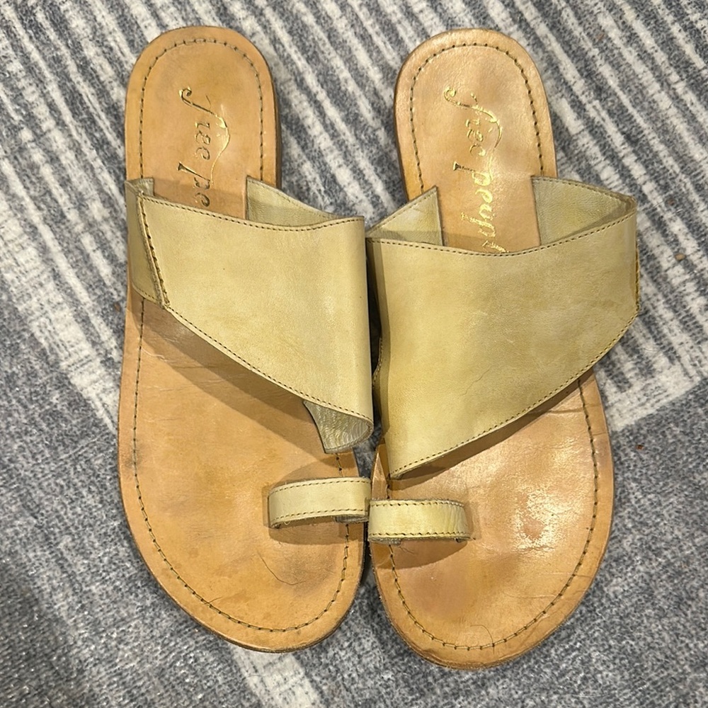 Free People Olive Leather Sandals